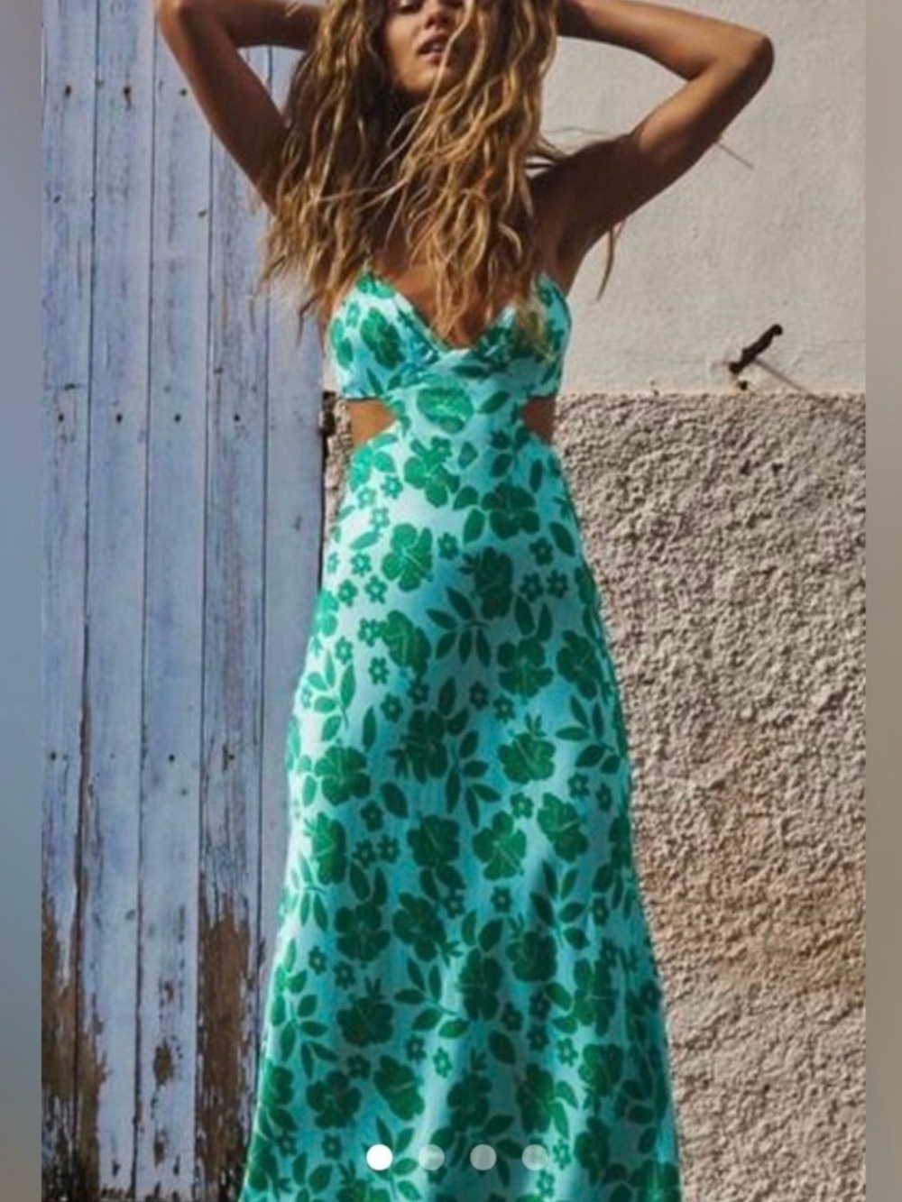 Zara Satin cutout dress